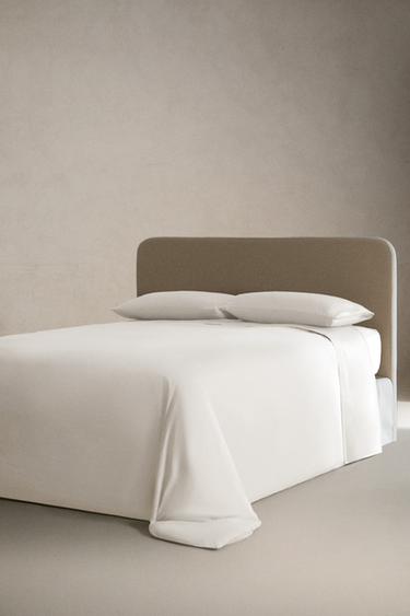 DRAP PLAT SATIN FESTON (300 FILS) - Blanc de Zara - Image 1