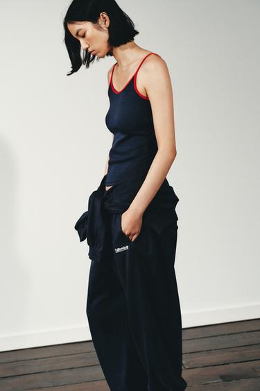 TEXT JOGGING TROUSERS - Blue by Zara - Image 2