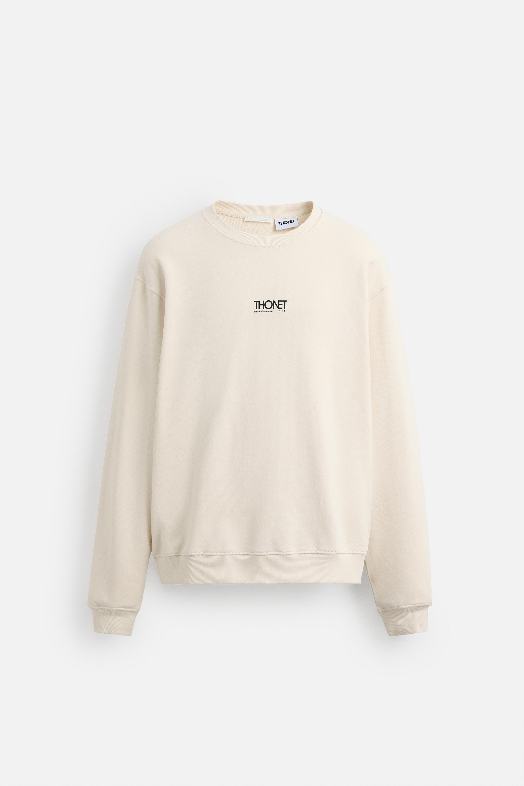 ★ZARA★ THONET GRAPHIC EMBROIDERED SWEATSHIRT THONET GRAPHIC EMBROIDERED SWEATSHIRT - Ecru | ZARA Australia