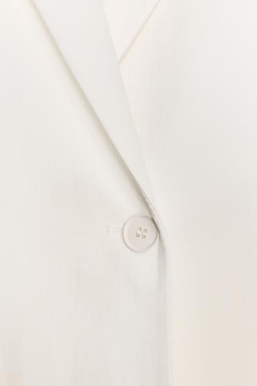 BLAZER LONGUE OVERSIZE - Blanc cassé de Zara - Image 6