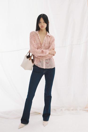ZW COLLECTION BOOTCUT FULL LENGTH MID-WAIST JEANS - Indigo by Zara