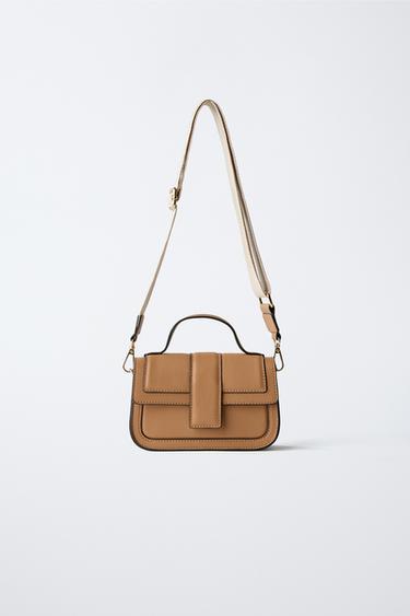 Zara MINI CROSSBODY BAG - Brown