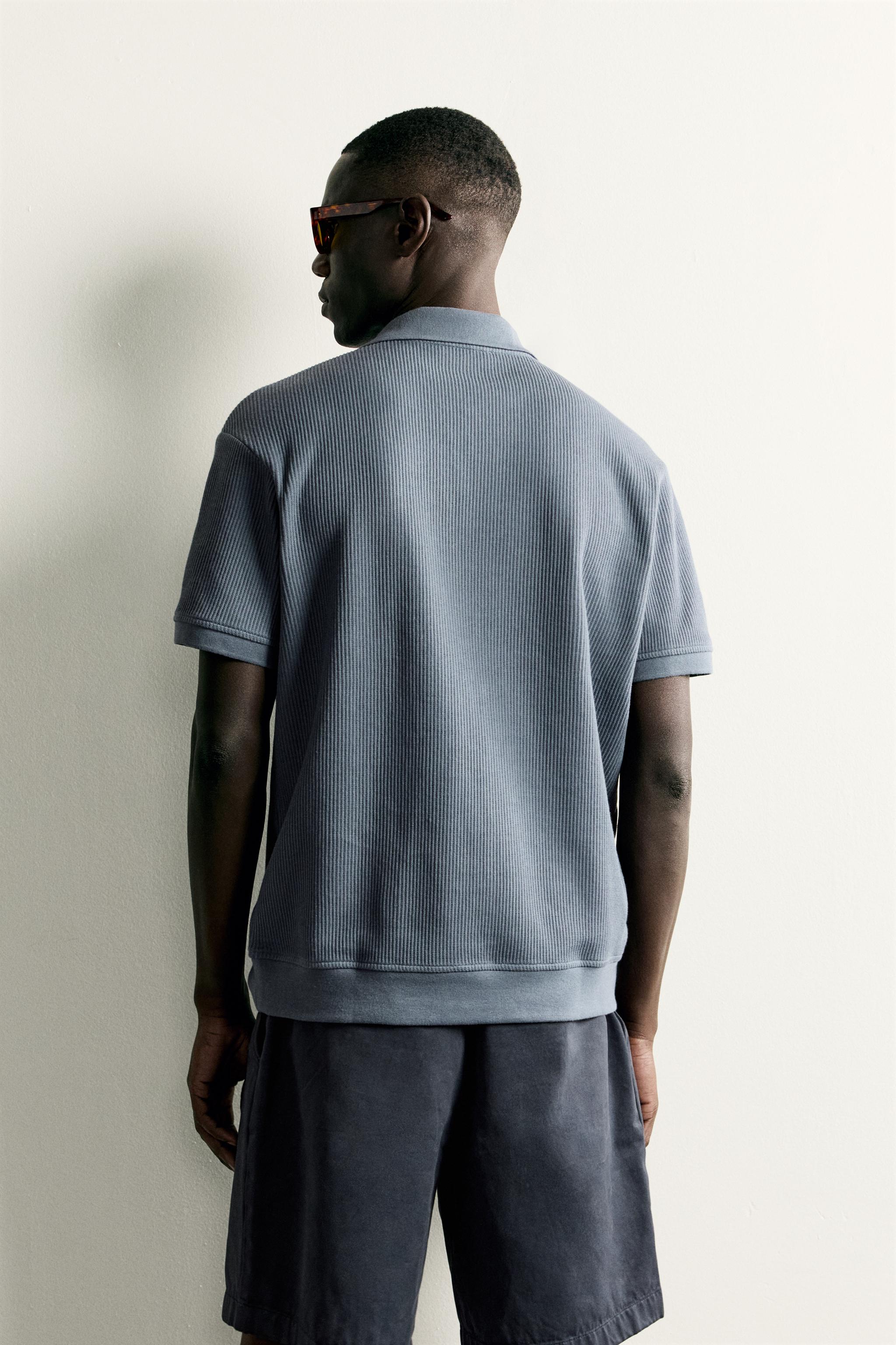 VERTICAL TEXTURED POLO - thumbnail 9