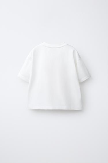 T-SHIRT À IMPRIMÉ FLEURI - Blanc de Zara - Image 1