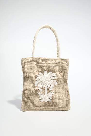 Zara SHOPPER BAG - Light beige