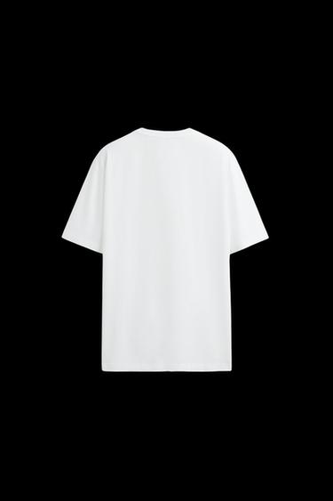 Zara BASIC MEDIUM WEIGHT T-SHIRT - White