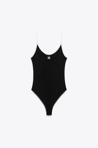 ZARA BROOCH BODYSUIT - Black by Zara - Image 5