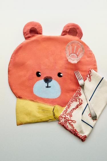 MANTEL INDIVIDUAL INFANTIL OSO X THE ANIMALS OBSERVATORY - Multicolor de Zara