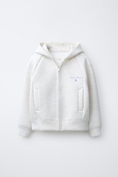 СПОРТИВНАЯ ТОЛСТОВКА НА МОЛНИИ — СЕРЫЙ С МЕЛАНЖЕВЫМ ЭФФЕКТОМ от Zara