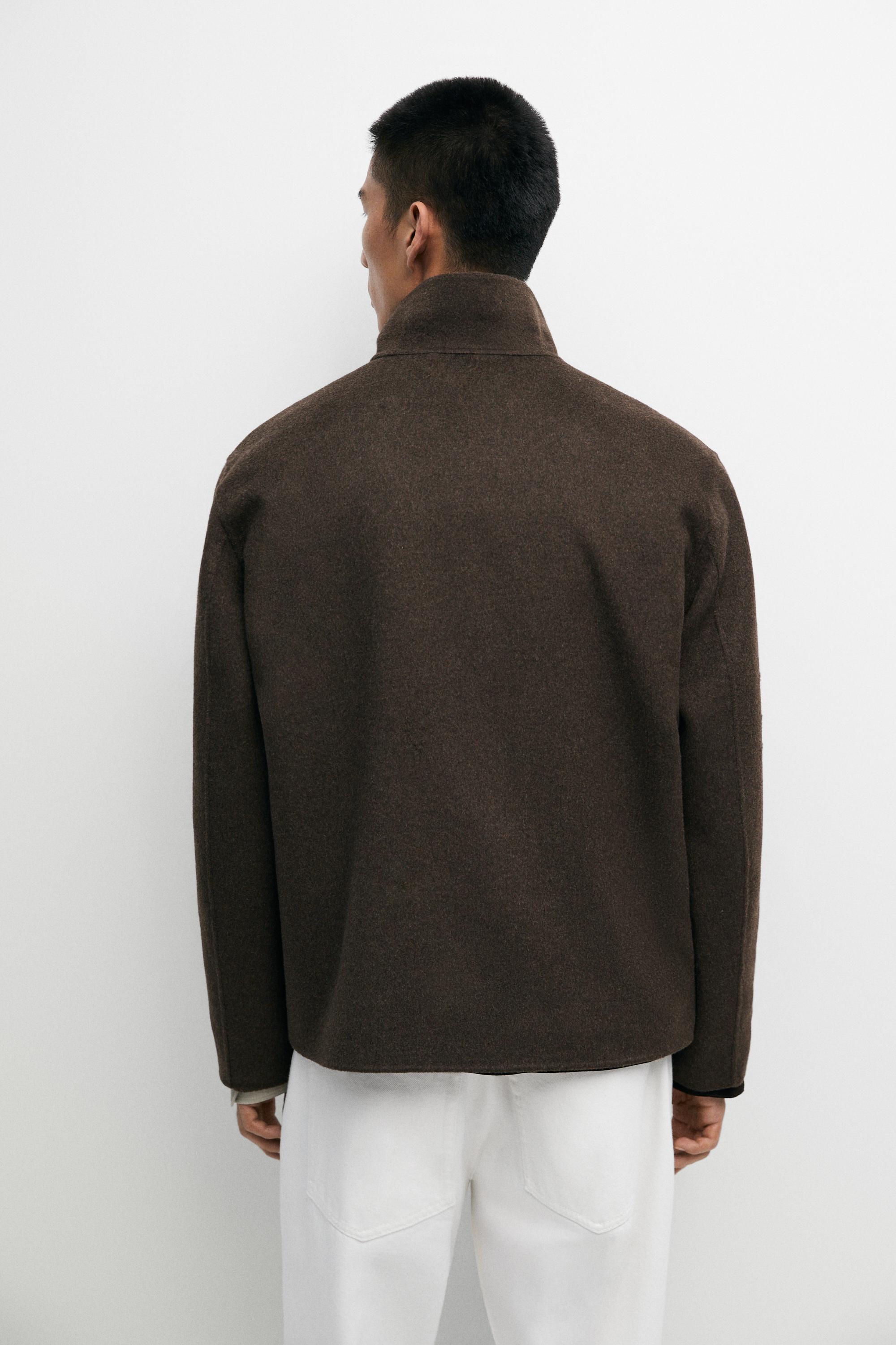 ♦︎定価87480円♦︎ kolor カラー wool-blend jacket Stand-up collar wool blend jacket - Mink marl | ZARA United States