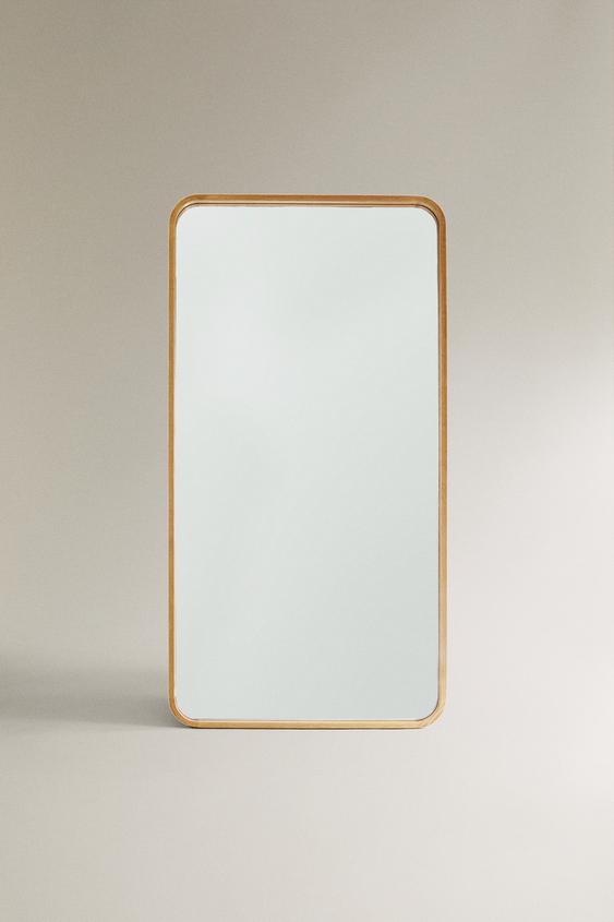 MIROIR SUR PIED CADRE ARRONDI GRAND - Beige clair de Zara - Image 0