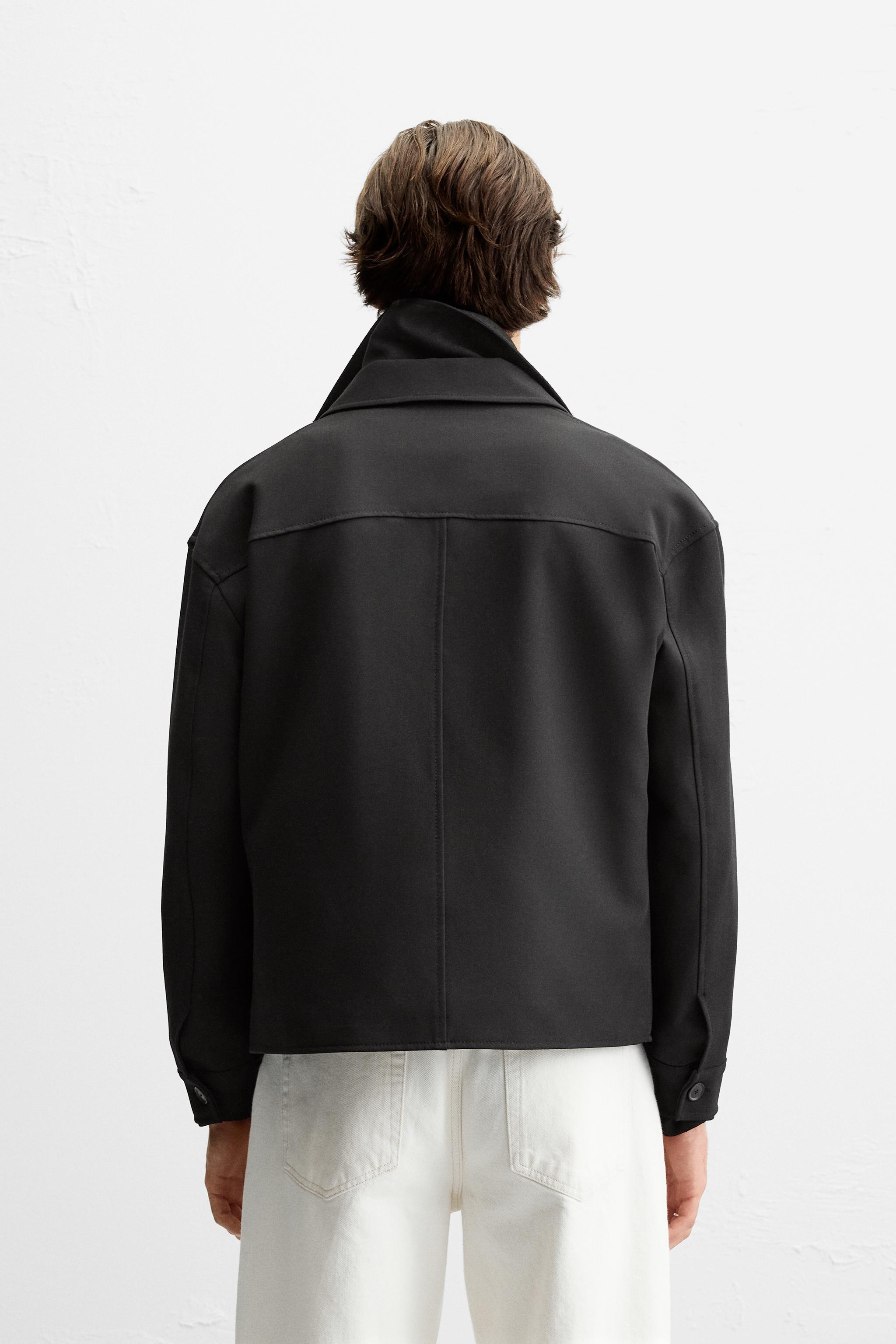 ボクシーフィットシャツジャケット - ブラック | ZARA Japan / 日本