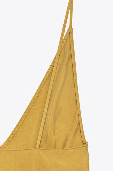 FLOWING MIDI DRESS - Mustard by Zara - Image 6