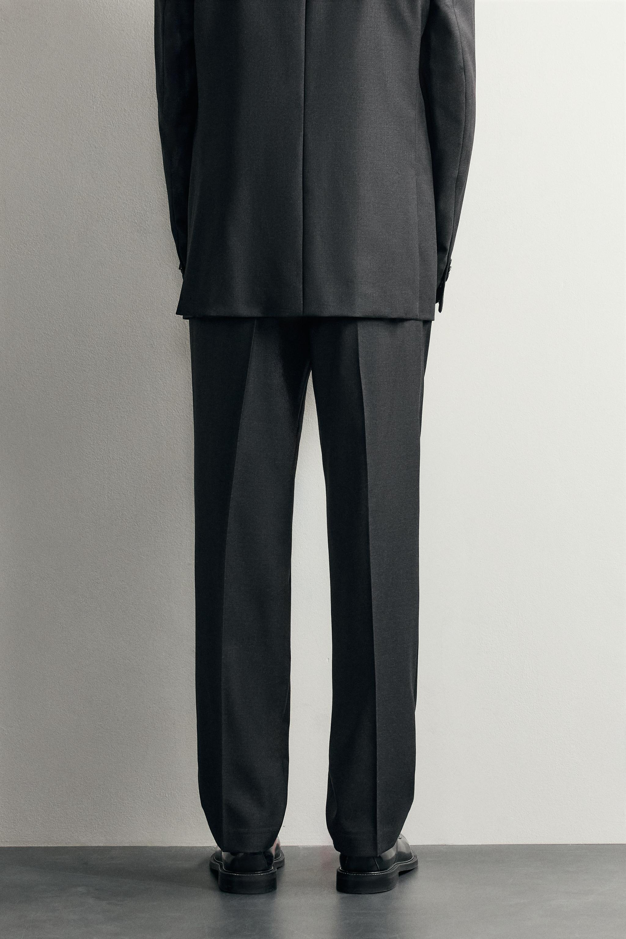 100% WOOL SUIT PANTS