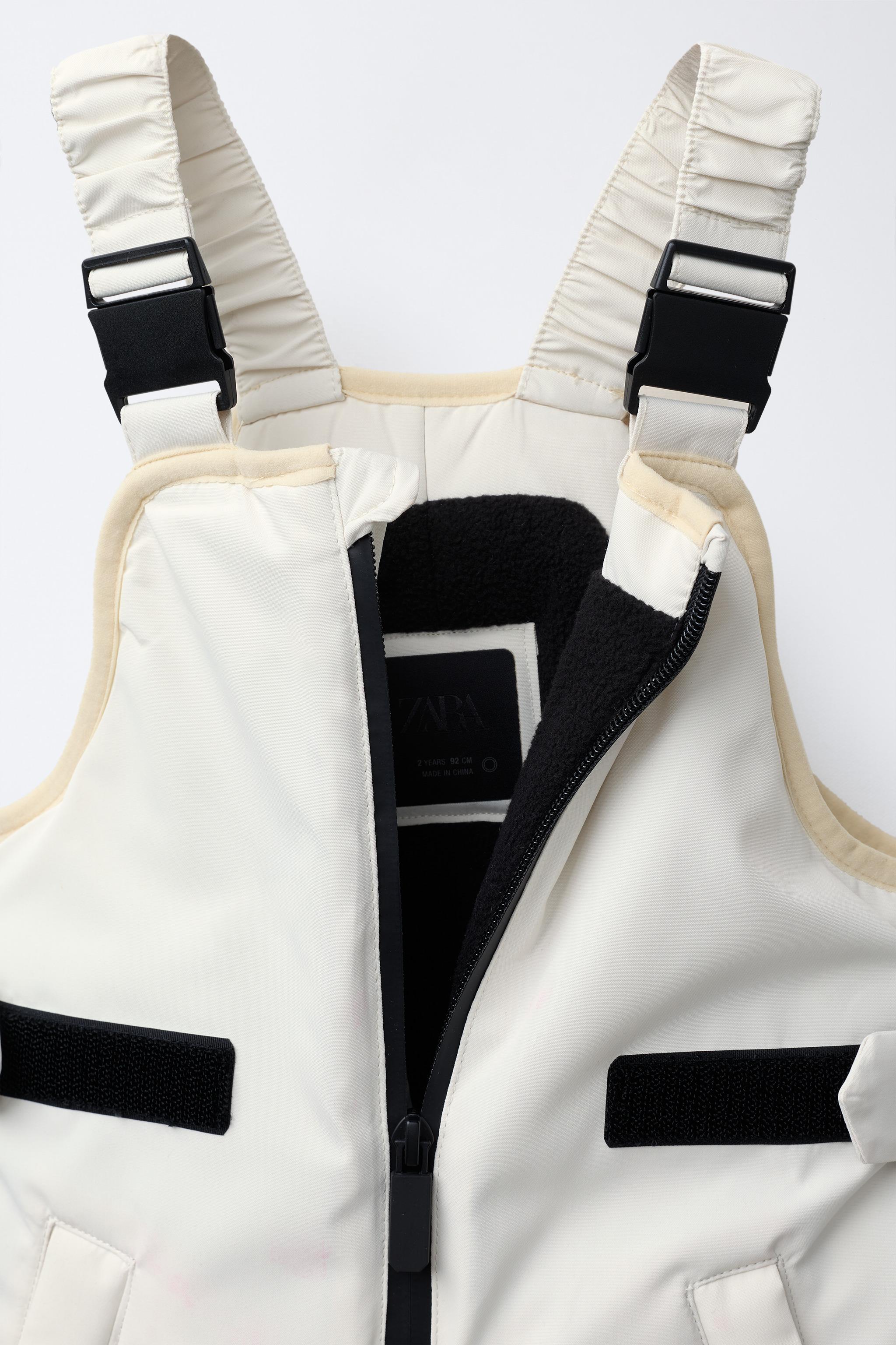 COLOR BLOCK WATER-RESISTANT AND WINDPROOF OVERALLS - Ecru | ZARA 