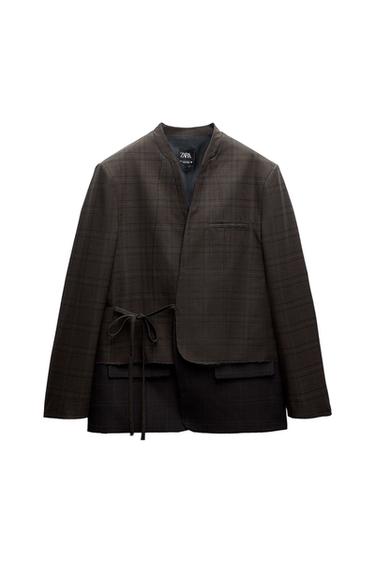 CHECKERED KIMONO JACKET