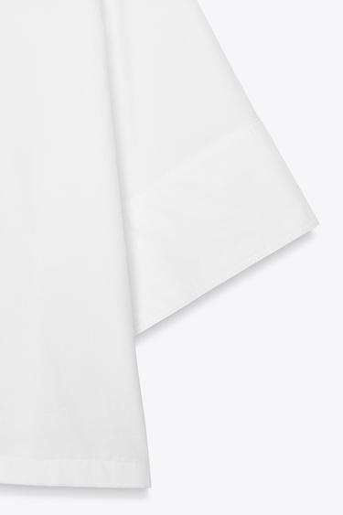 CHEMISE EN POPELINE ZW COLLECTION - Blanc de Zara - Image 7