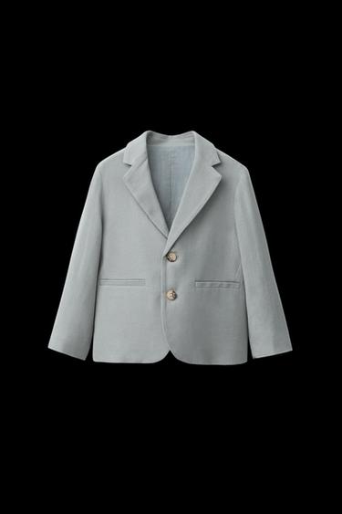BLAZER TRAJE CON LINO - Gris de Zara - Imagen 0