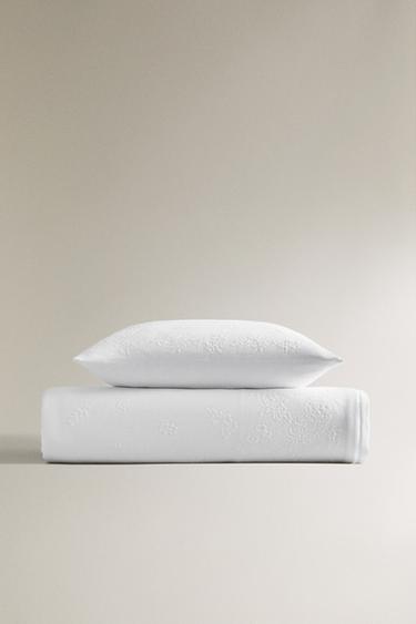 SPREI MET BLOEMENJACQUARD - Wit van Zara - Afbeelding 0