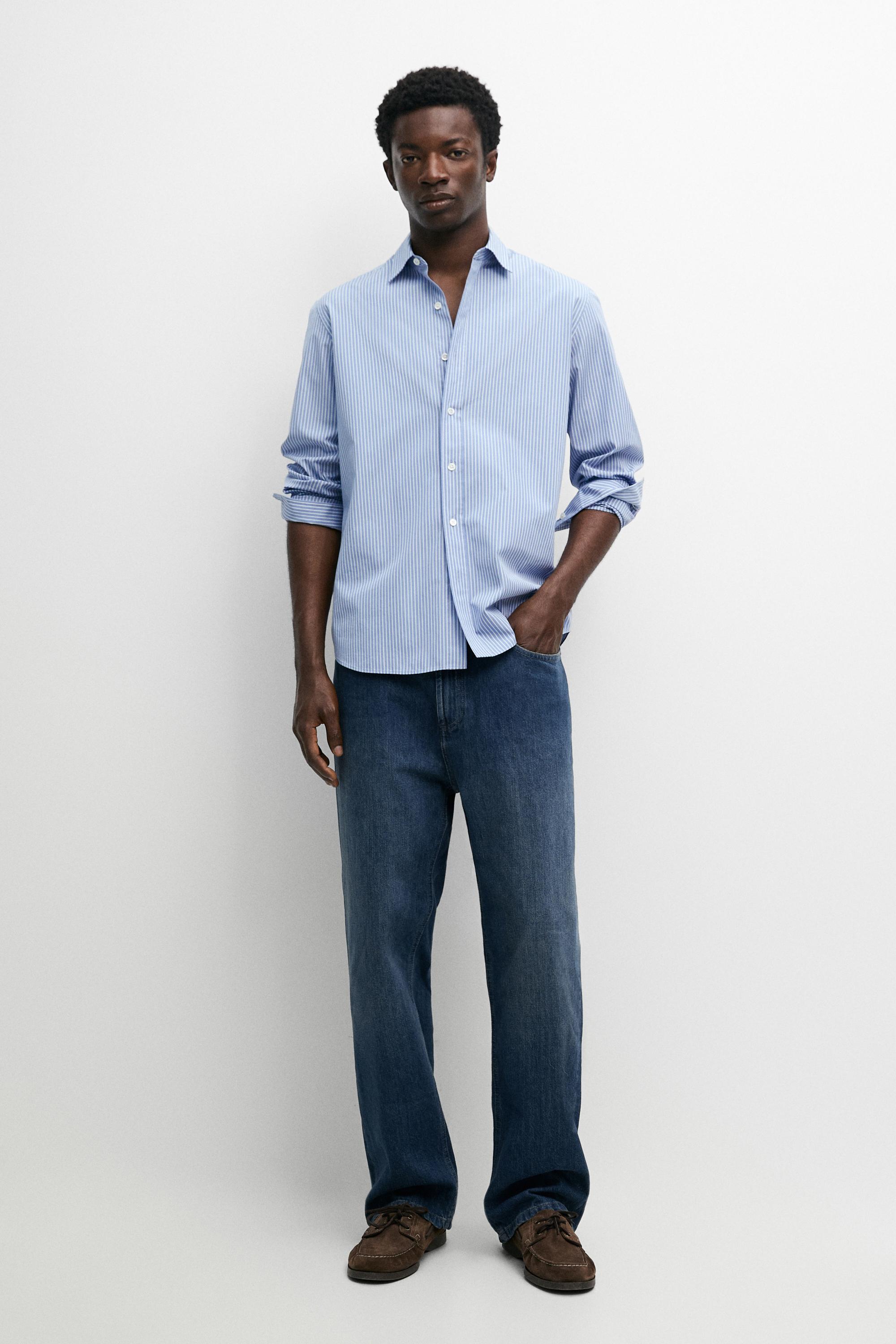 100% cotton poplin regular fit shirt