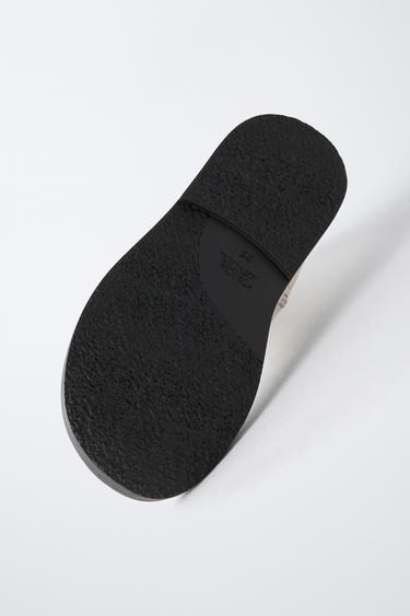 PATENT-FINISH ANKLE BOOTS - Ecru White by Zara - Image 6