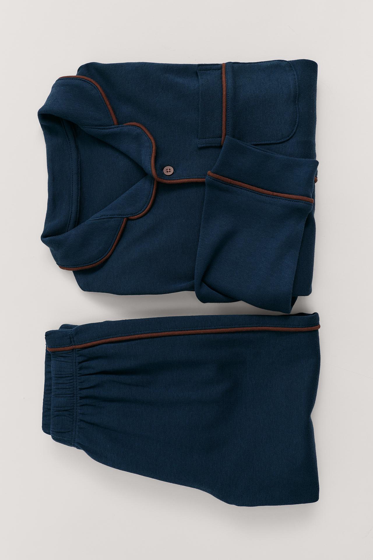 6-14 YEARS/ PYJAMAS WITH CONTRAST DETAIL — Navy blue