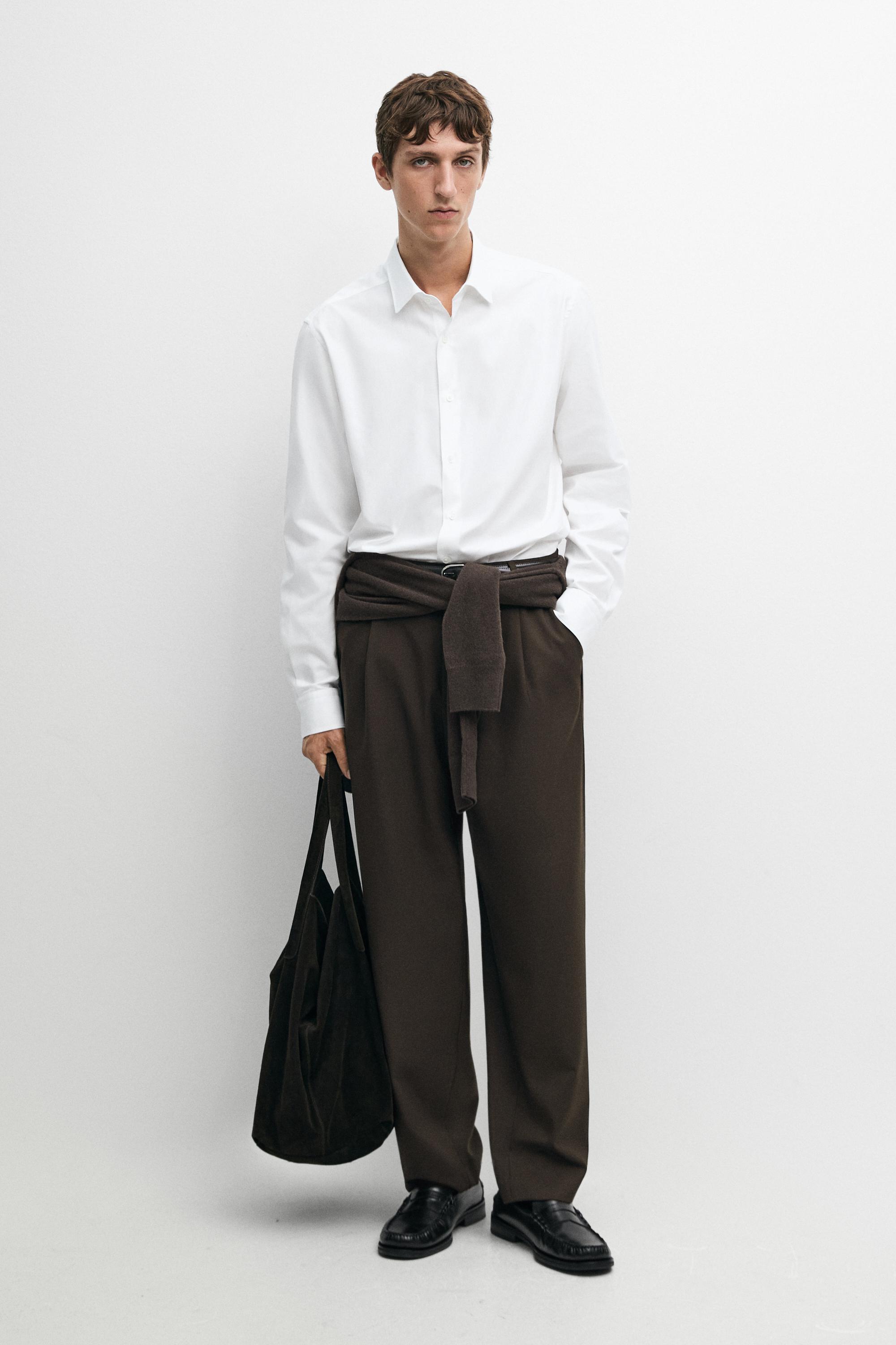 100% cotton regular fit shirt — White
