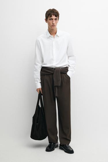 Zara 100% cotton regular fit shirt - White - Image 0