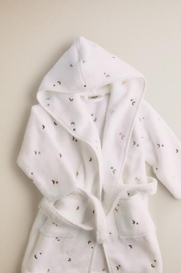 KIDS' MOON AND STAR BATHROBE - Oyster-white by Zara