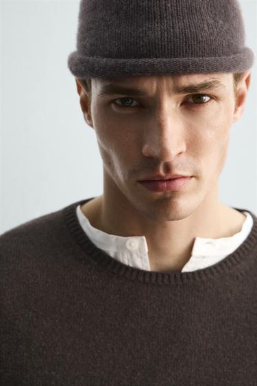 PULL MÉLANGE DE LAINE ÉDITION LIMITÉE - Marron de Zara - Image 4