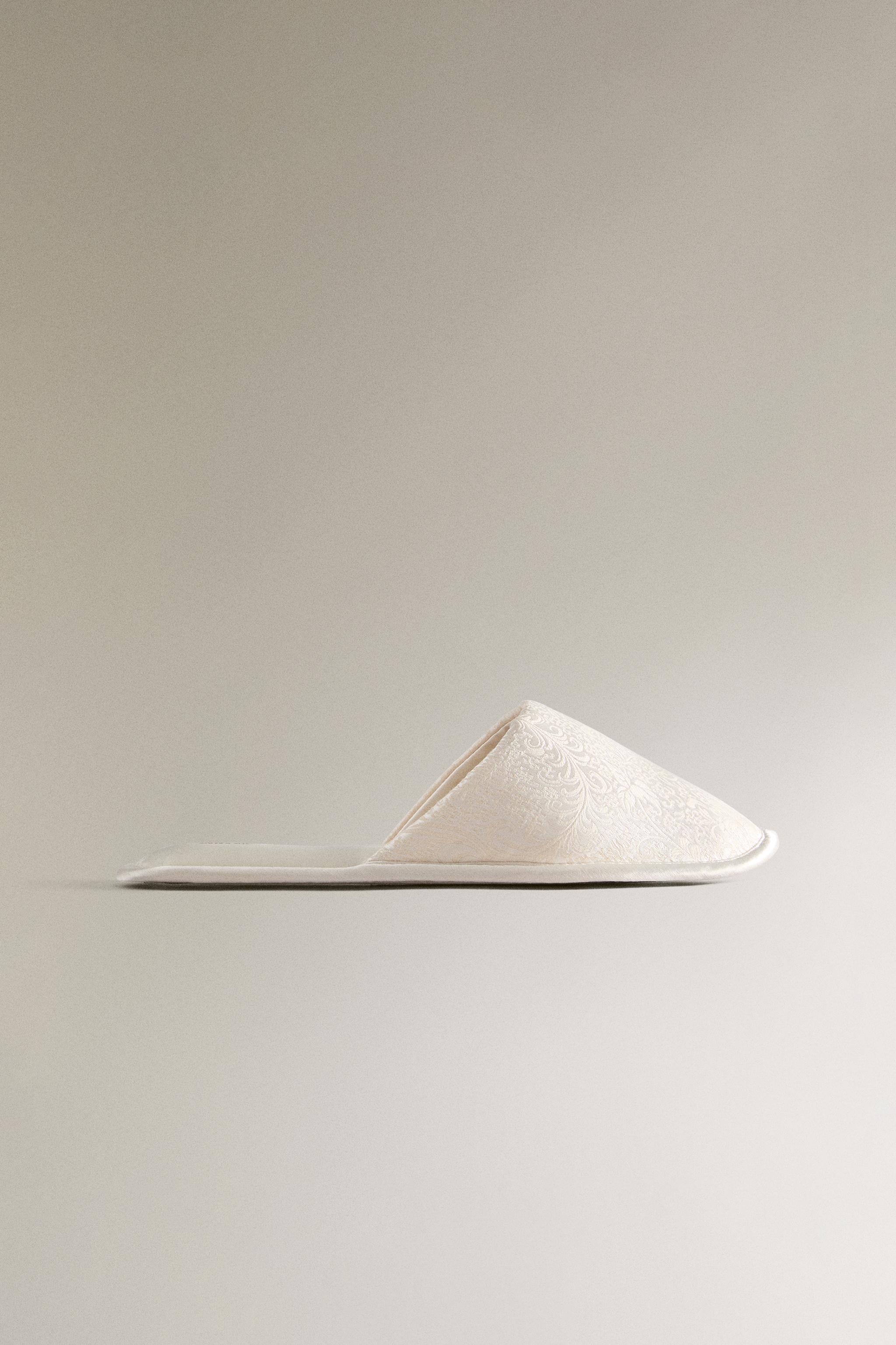 FANCY FABRIC SLIPPERS Off White ZARA United States