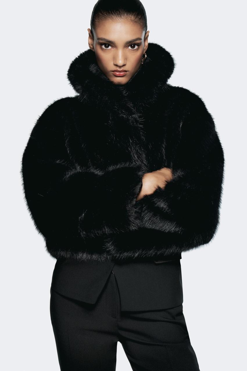FAUX FUR JACKET - Black | ZARA United States