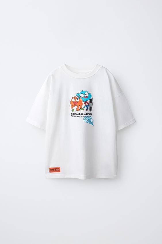 CAMISETA ESTAMPADA GUMBALL CARTOON NETWORK™ - Blanco roto de Zara - Imagen 0