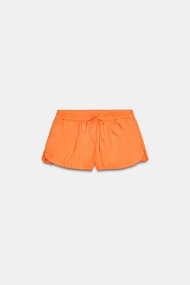 NYLON SHORTS WITH DRAWSTRINGS - Orange by Zara - Image 0