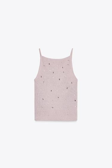 JEWEL OPEN BACK TOP - Pastel pink by Zara - Image 4