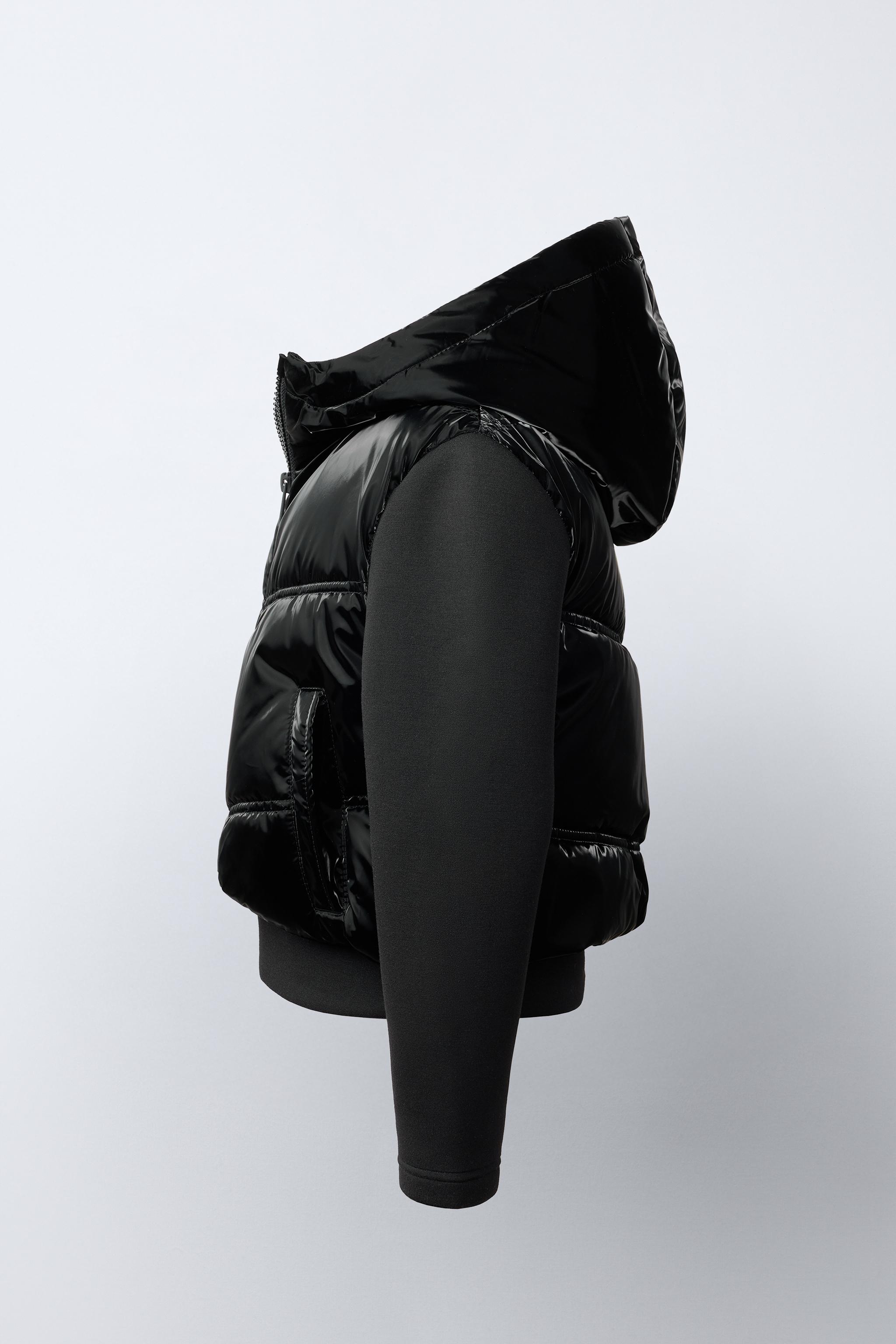 Детские куртки Zara COMBINED QUILTED HOODED JACKET — фото 4