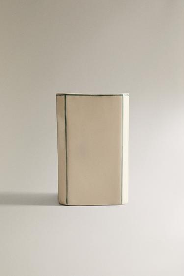 OCTAGONAL TOOTHBRUSH HOLDER - Green / Ecru by Zara - Image 0