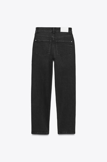 JEANS Z.01 MOM FIT COMFORT TIRO ALTO - Negro de Zara