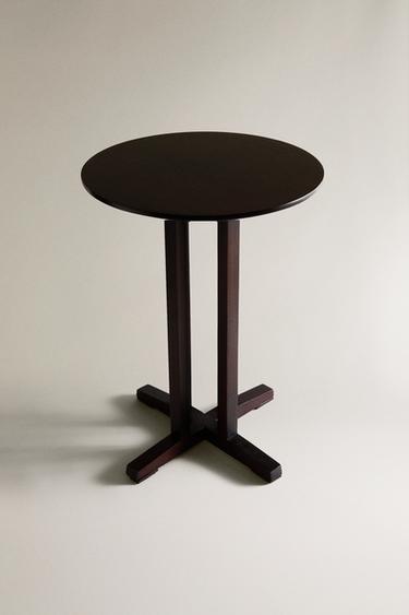 ROUND SIDE TABLE - Brown by Zara
