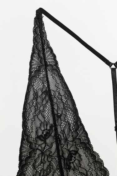 LACE BODYSUIT - Black by Zara - Image 9