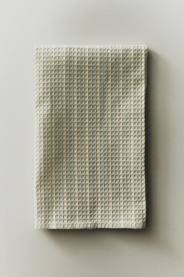PACK OF WAFFLE-KNIT TEA TOWELS (PACK OF 2) - Green / Blue by Zara - Image 4