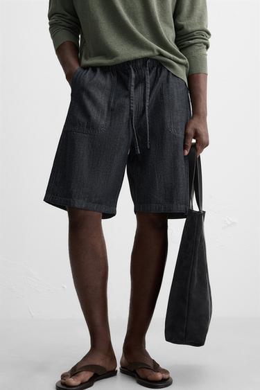 BERMUDA DENIM RELAXED FIT - Indigo de Zara - Image 5