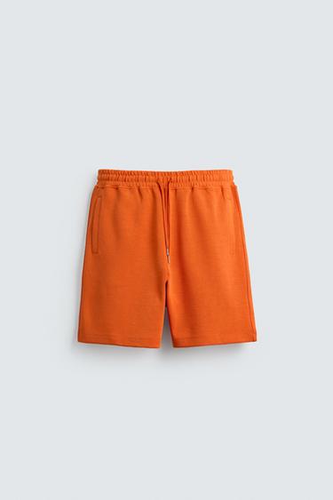 JOGGINGBERMUDA RELAXED FIT INTERLOCK - Feloranje van Zara