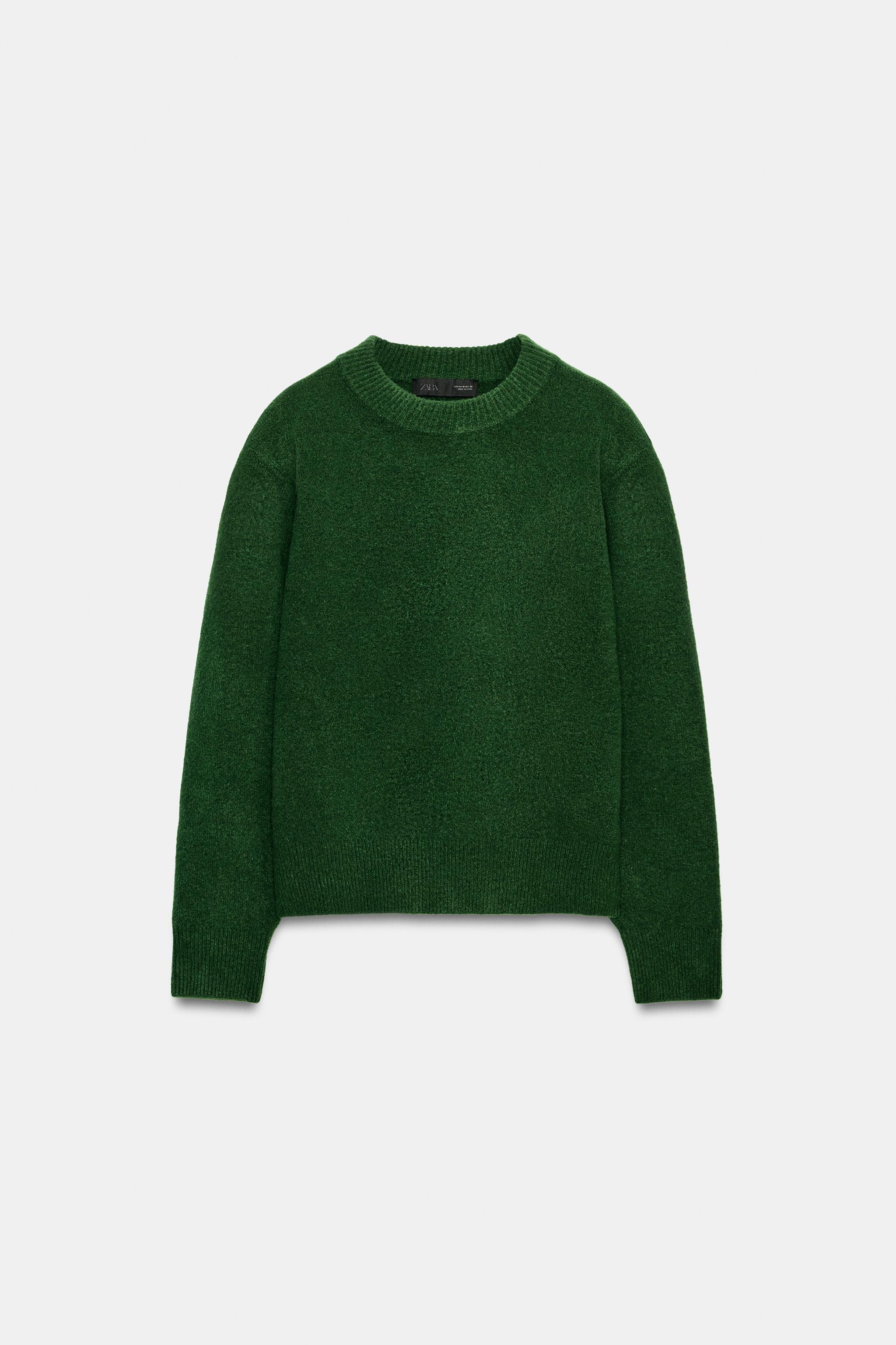 KNIT JUMPER WITH SHOULDER PADS - Green | ZARA South Africa
