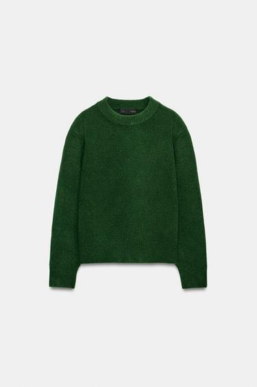 JERSEY PUNTO HOMBRERAS - Verde de Zara - Imagen 0