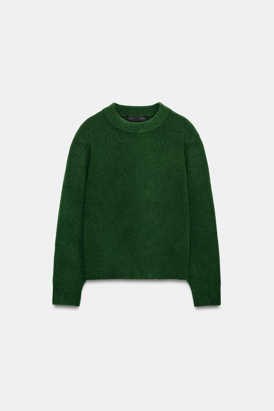 JERSEY PUNTO HOMBRERAS - Verde de Zara - Imagen 0