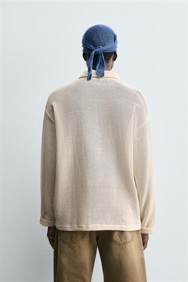 OPEN WEAVE SHIRT - Bone by Zara - Image 2