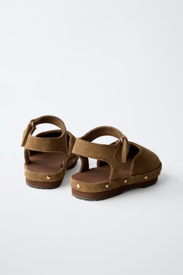 LEATHER CLOGS - Brown by Zara - Image 4