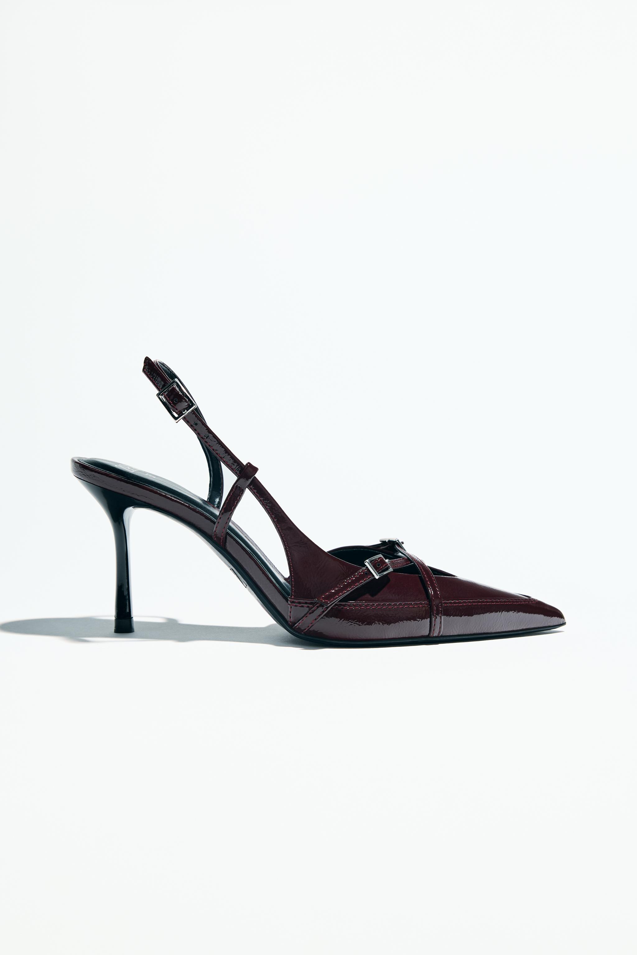 サテン風ハイヒールシューズ - ブラウン | ZARA Japan / 日本