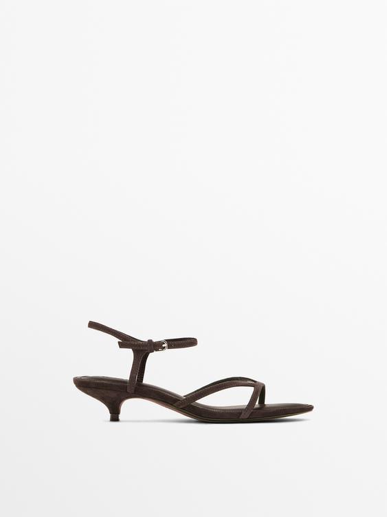 Leather low-heel sandals from Zara - $180